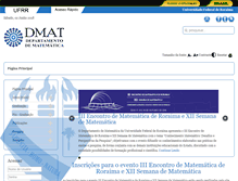 Tablet Screenshot of dmat.ufrr.br